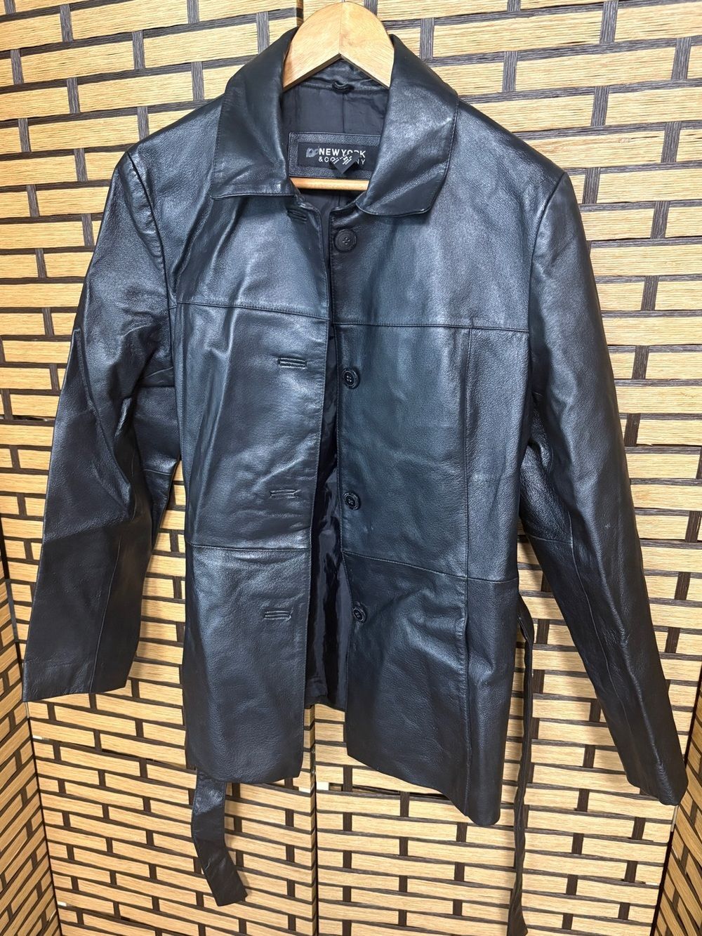 New York & Company‎ Black Leather Jacket Size Medium